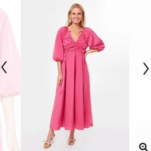 Hyacinth House - Fuchsia Ruched Gia Maxi Dress